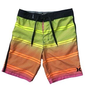 Hurley size 7 boys multicolor logo swim trunks board shorts